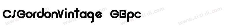 CSGordonVintage GBpc字体转换